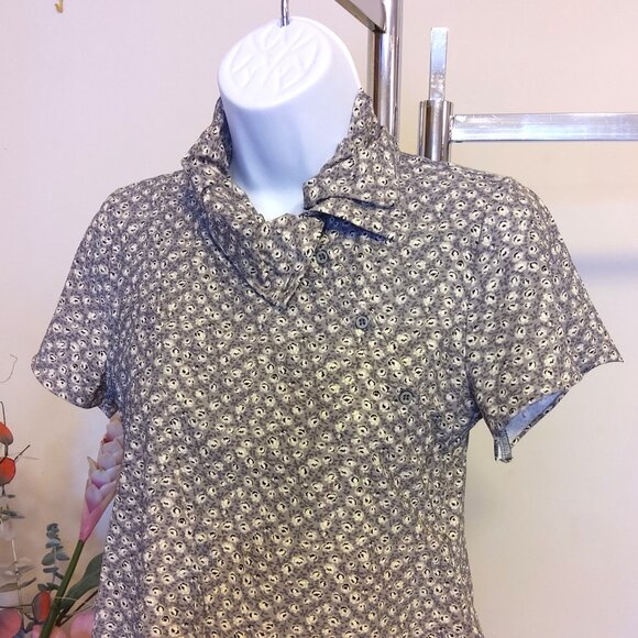 NEW MC PLANET Women’s Multi Color Printed Tiered Blouse Summer Top 38 - Picture 7 of 9